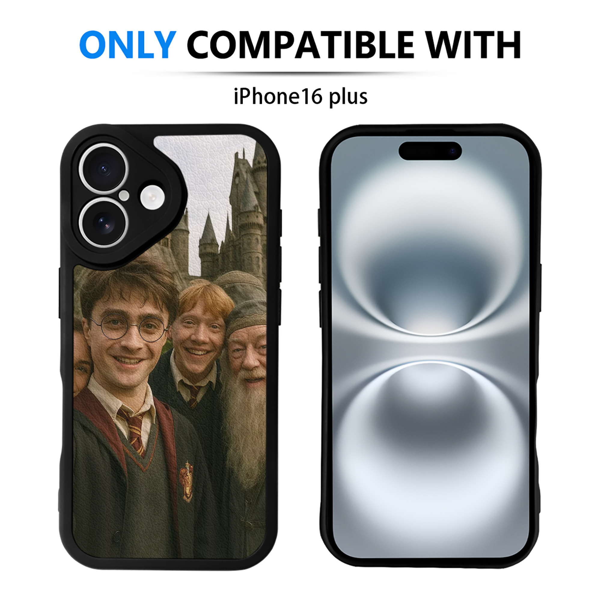 （画像用） Harry Potter ハリー・ポッターシリーズ 【iPhone 16シリーズ対応】シリコンスマホケース（レザー調） 材質：シリコン
